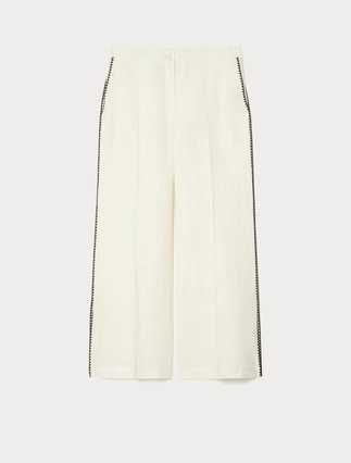 Linen canvas trousers - Marina Rinaldi