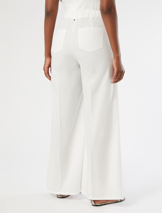 Cotton poplin trousers - IVORY - Marina Rinaldi - 4