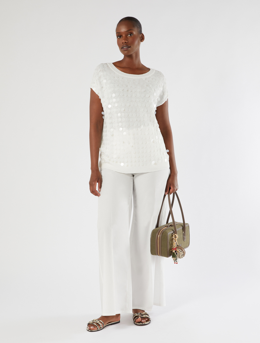 Cotton poplin trousers - Marina Rinaldi