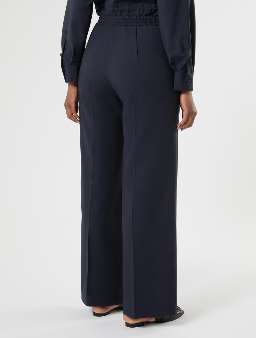 Natural stretch wool trousers - MIDNIGHTBLUE - Marina Rinaldi - 4
