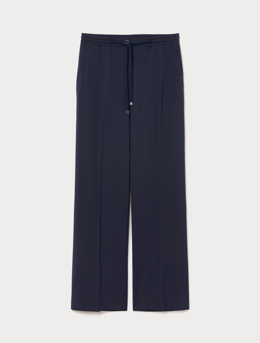 Natural stretch wool trousers - MIDNIGHTBLUE - Marina Rinaldi