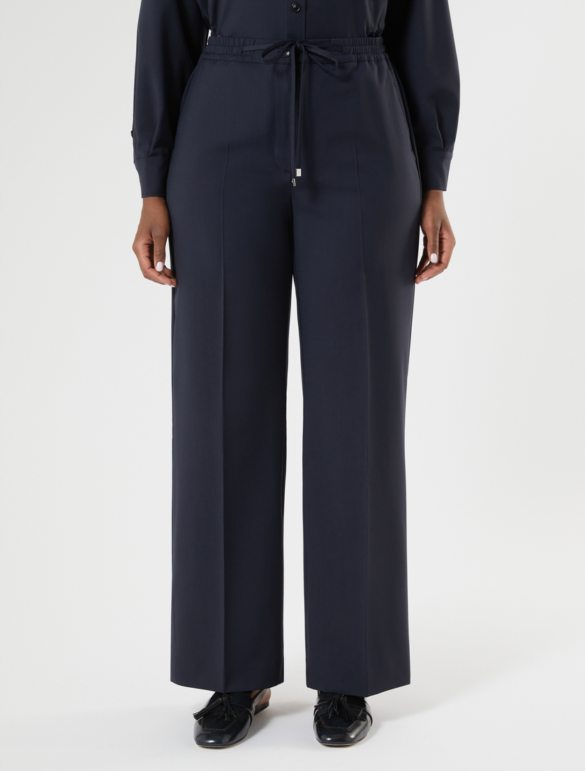 Natural stretch wool trousers - MIDNIGHTBLUE - Marina Rinaldi - 3