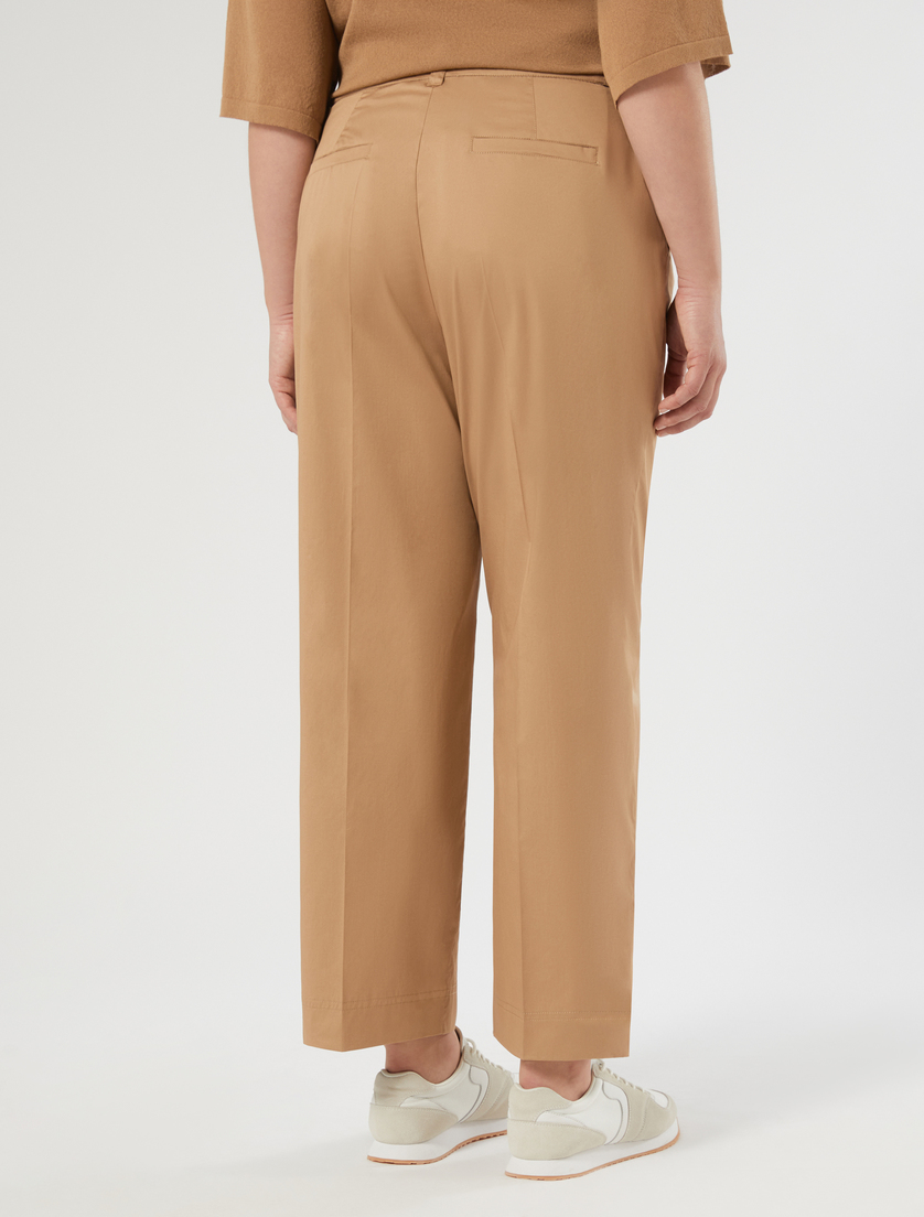Stretch cotton gabardine trousers - BISCUIT - Marina Rinaldi - 4