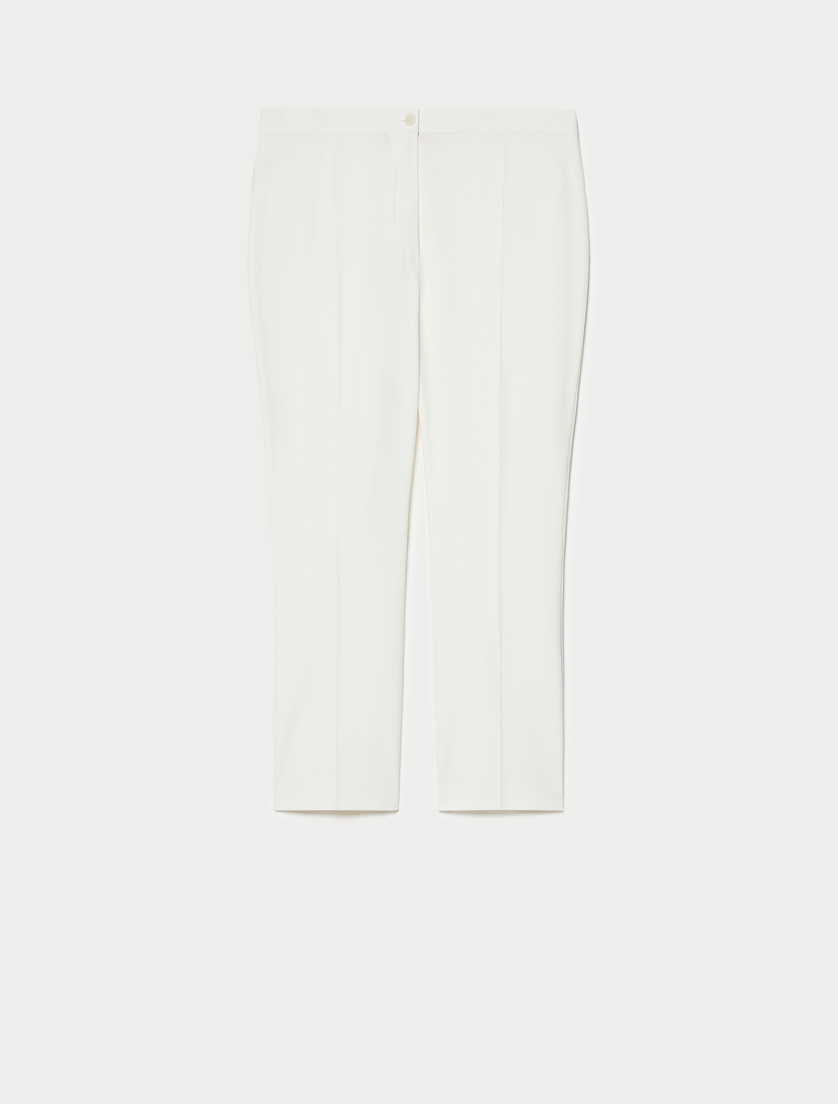 Stretch viscose-blend trousers - IVORY - Marina Rinaldi