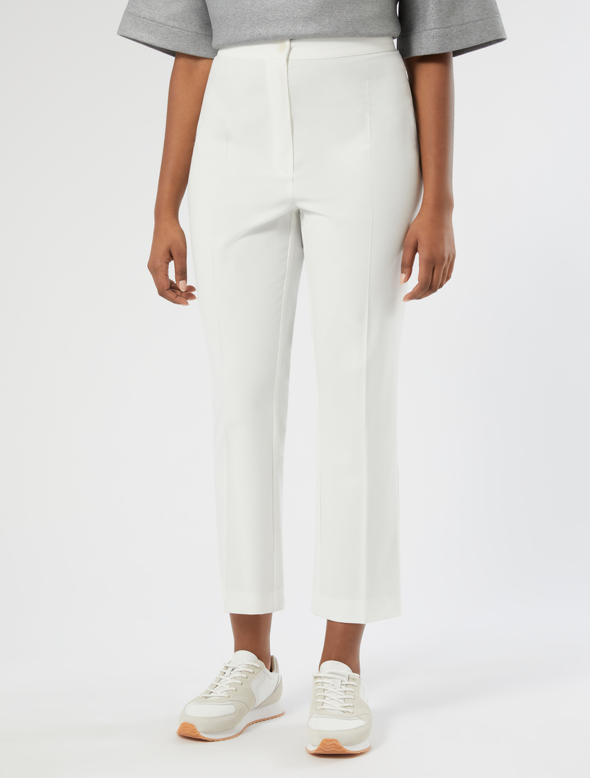 Stretch viscose-blend trousers - IVORY - Marina Rinaldi - 3