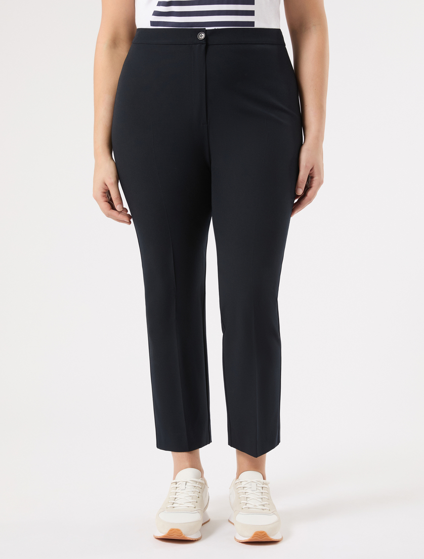 Stretch viscose-blend trousers - MIDNIGHTBLUE - Marina Rinaldi - 3
