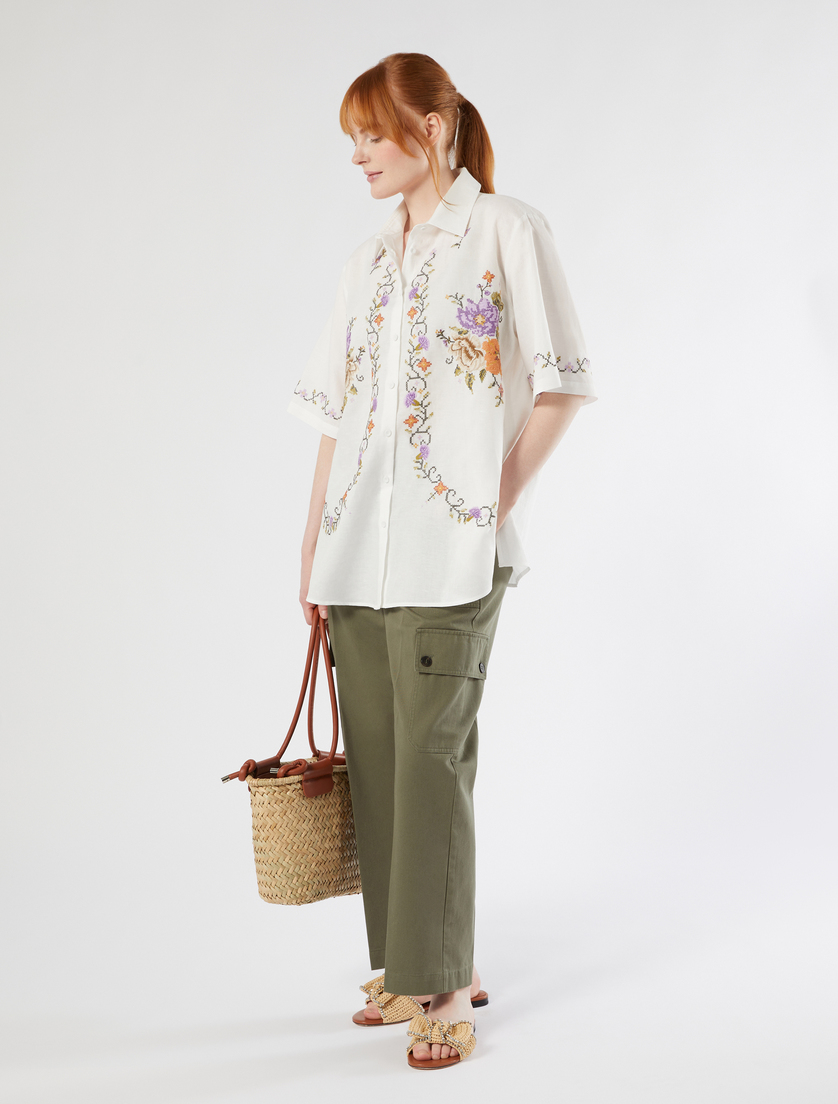 Pantalon en gabardine de coton - Marina Rinaldi