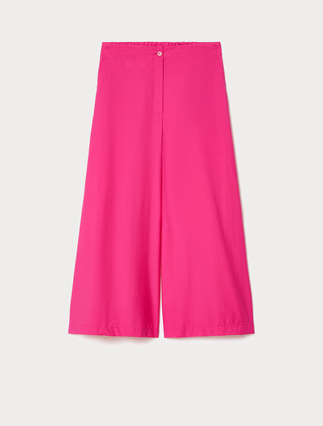 Cotton canvas cropped trousers - Marina Rinaldi