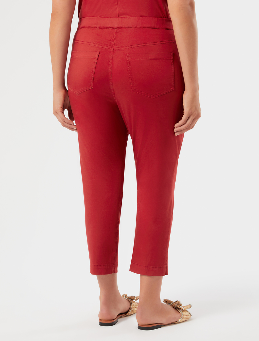 Satin skinny trousers - RED - Marina Rinaldi - 4