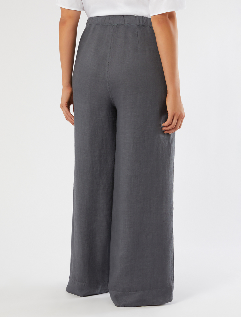 Hose aus Ramie-Twill - MITTELGRAU - Marina Rinaldi - 4