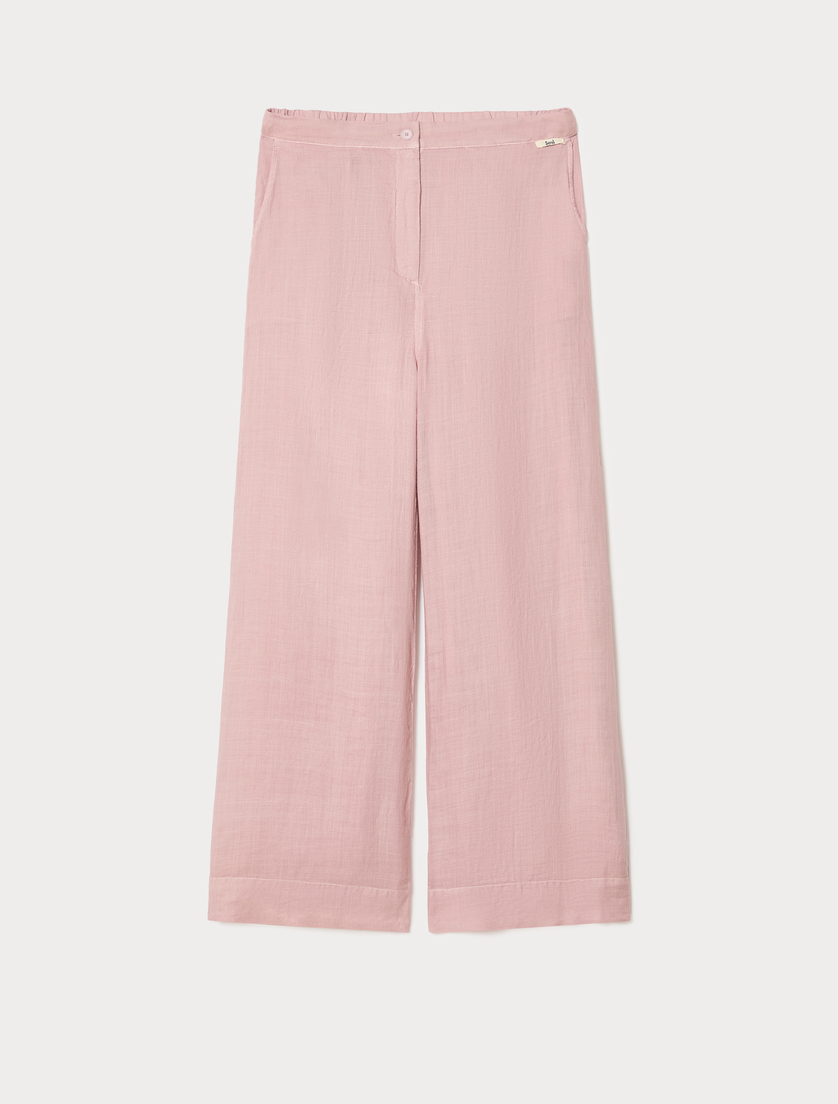 Pantalon en sergé de ramie - VIEUX ROSE - Marina Rinaldi
