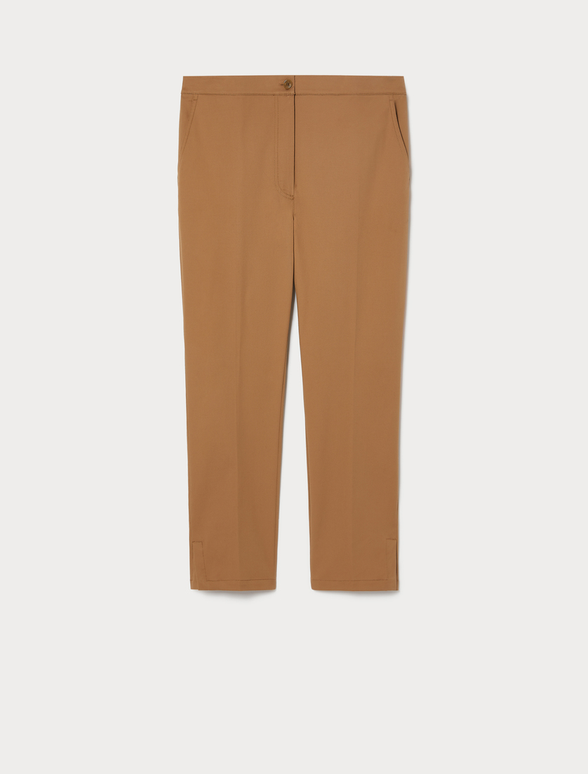 Cotton gabardine trousers - TAWNY - Marina Rinaldi