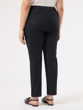 Cotton gabardine trousers - ULTRAMARINE - Marina Rinaldi - 4