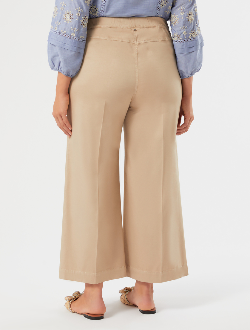 Straight-fit satin trousers - SAND - Marina Rinaldi - 4