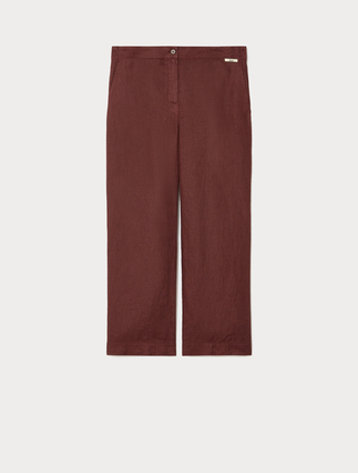 Linen canvas trousers - Marina Rinaldi