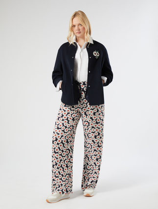 Printed twill trousers - Marina Rinaldi