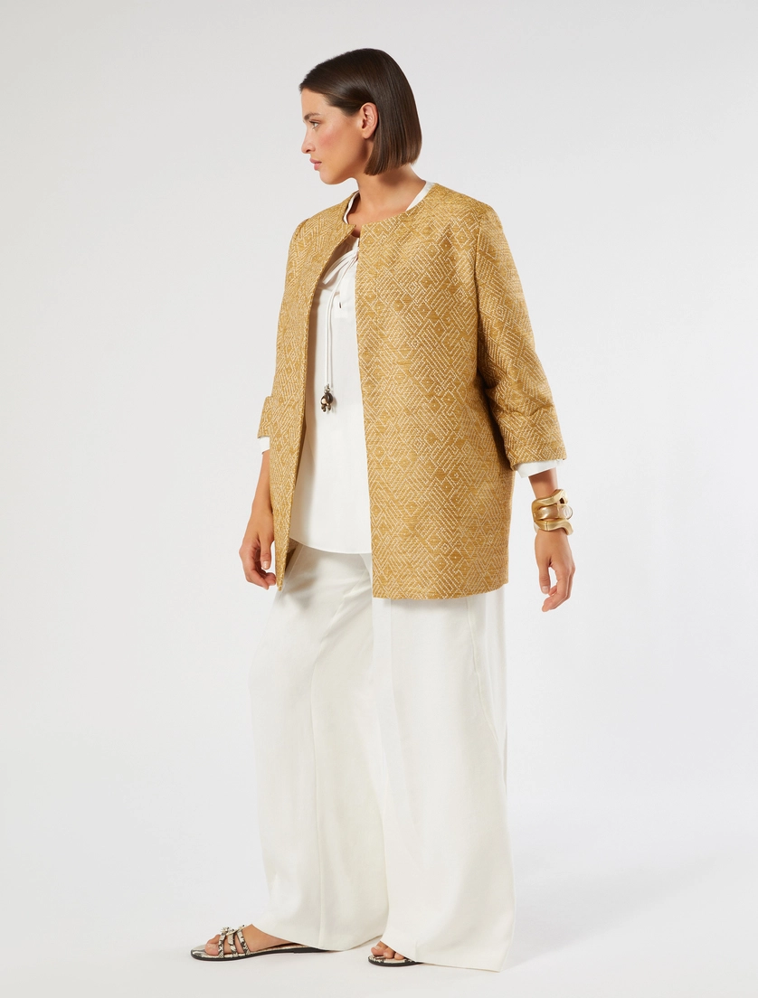 Stretch linen twill trousers - Marina Rinaldi