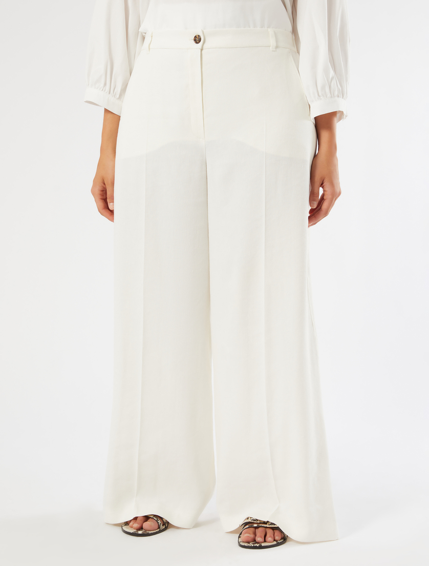 Hose aus Leinenstretch-Twill - ELFENBEINFARBEN - Marina Rinaldi - 3