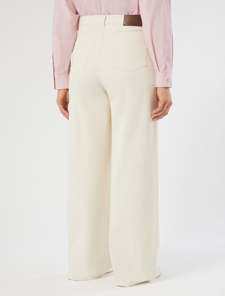 Cotton bull denim jeans - MILK - Marina Rinaldi - 4