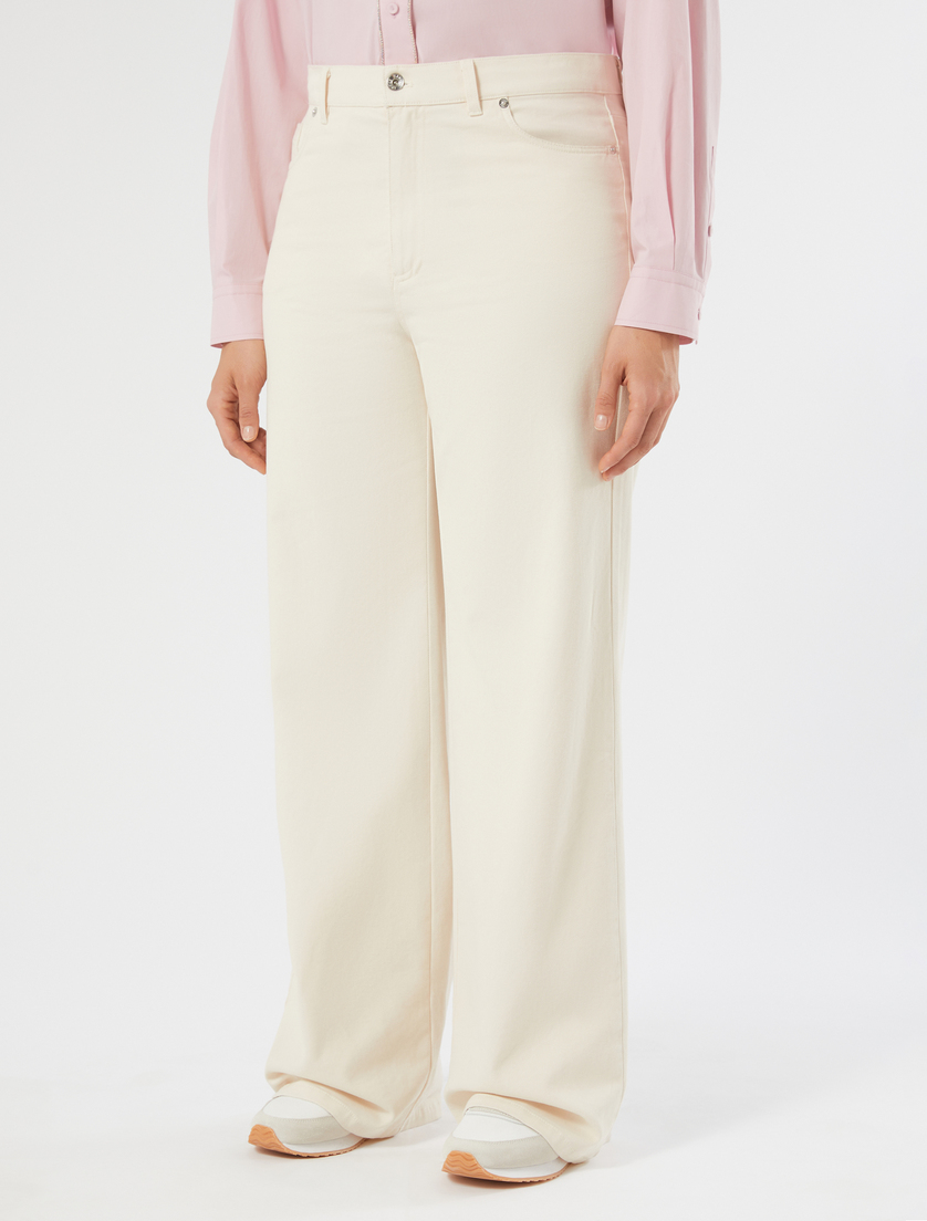 Cotton bull denim jeans - MILK - Marina Rinaldi - 3