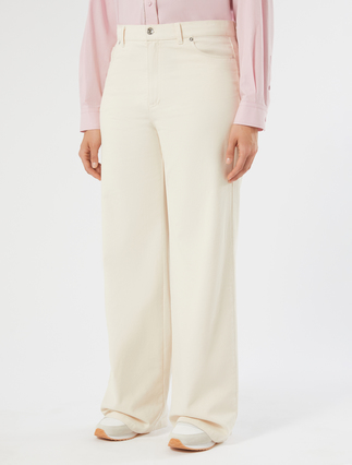 Cotton bull denim jeans - MILK