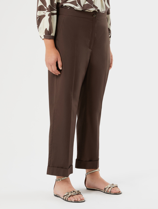 Hose aus Baumwollpopeline - BRAUN