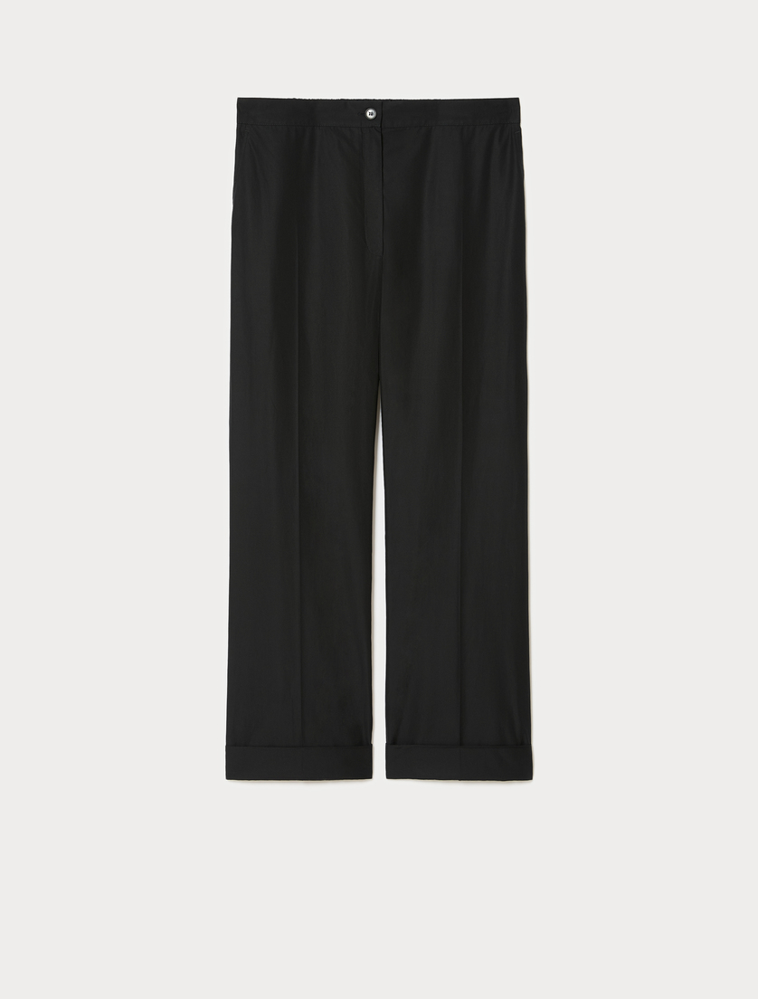 Hose aus Baumwollpopeline - SCHWARZ - Marina Rinaldi