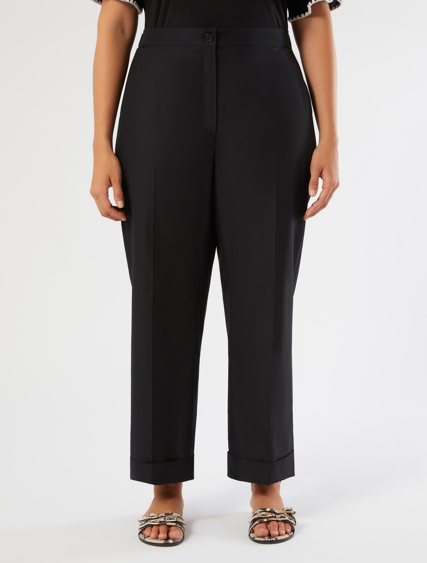 Hose aus Baumwollpopeline - SCHWARZ - Marina Rinaldi - 3