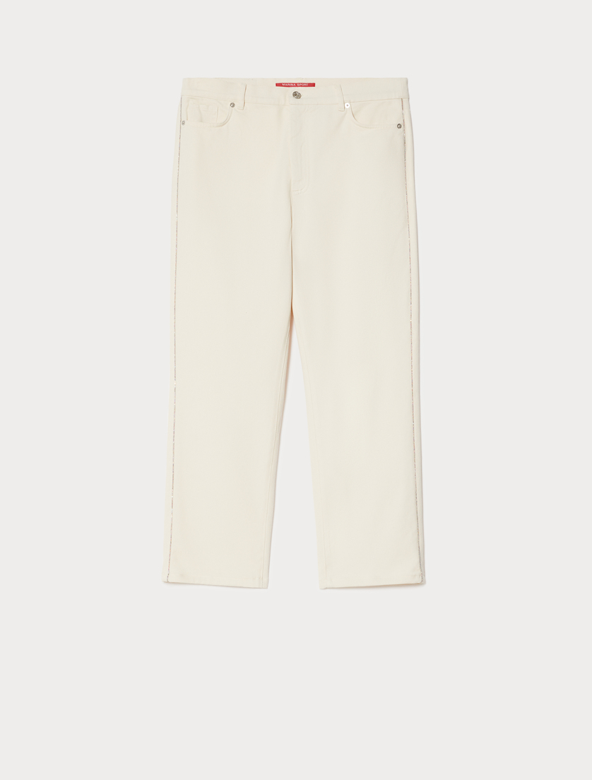 Cotton bull denim jeans - MILK - Marina Rinaldi