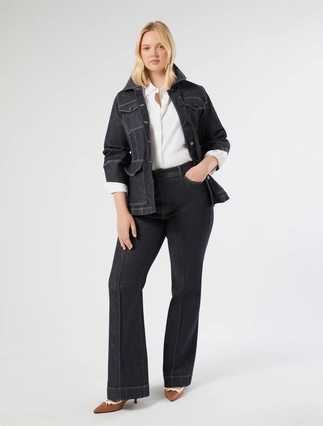Flared stretch cotton trousers - Marina Rinaldi