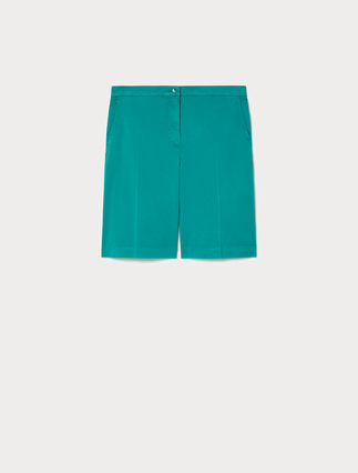 Cotton satin Bermuda shorts - Marina Rinaldi