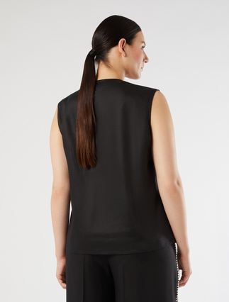Linen canvas top - BLACK - Marina Rinaldi - 4
