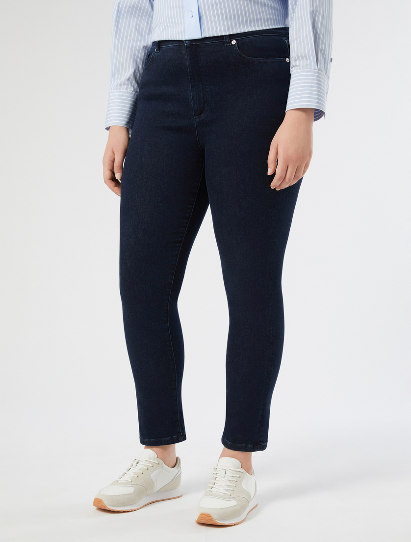 Schmale Jeans aus Baumwolldenim - BLAU - Marina Rinaldi - 3