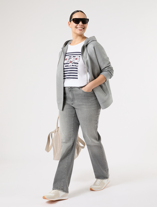 Regular-fit cotton denim jeans - Marina Rinaldi