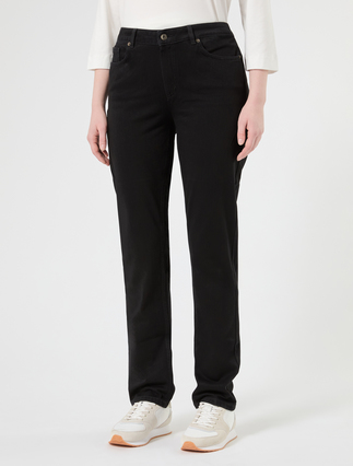Compact, wonder-fit denim jeans - BLACK - Marina Rinaldi - 3