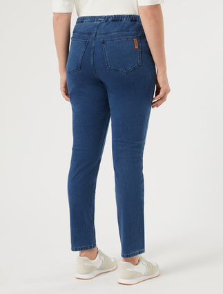Leggings-fit jeans in jersey denim - MIDNIGHTBLUE - Marina Rinaldi - 4