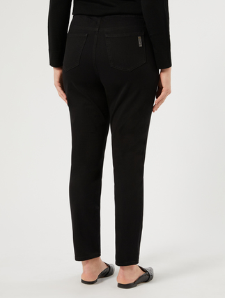 Leggings-fit jeans in jersey denim - BLACK - Marina Rinaldi - 4