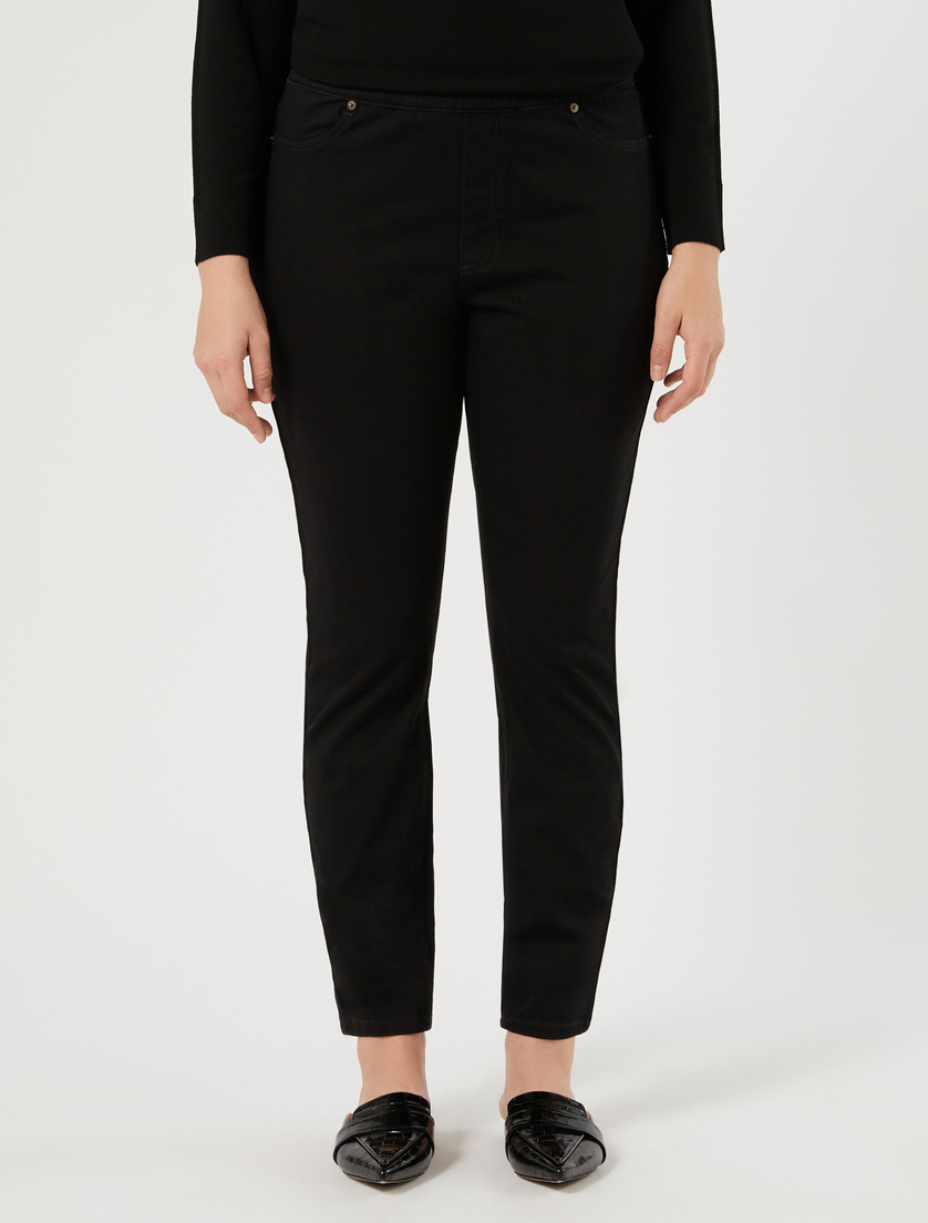 Jeans Leggings Fit aus Denim-Jersey - SCHWARZ - Marina Rinaldi - 3