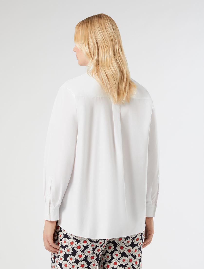 Cotton poplin shirt - OPTICAL WHITE - Marina Rinaldi - 4