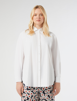 Cotton poplin shirt - OPTICAL WHITE