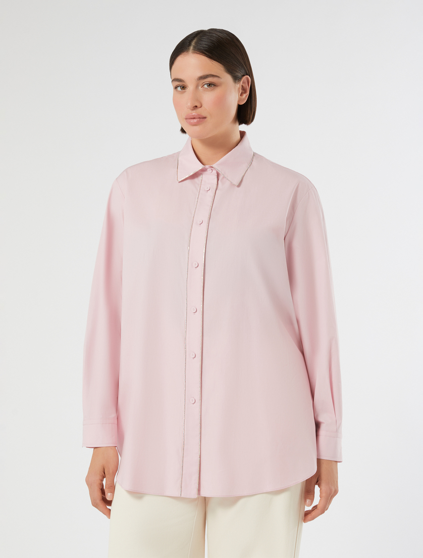 Cotton poplin shirt - PINK - Marina Rinaldi - 3