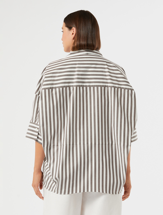 Cotton poplin tunic - CHOCOLATE - Marina Rinaldi - 4
