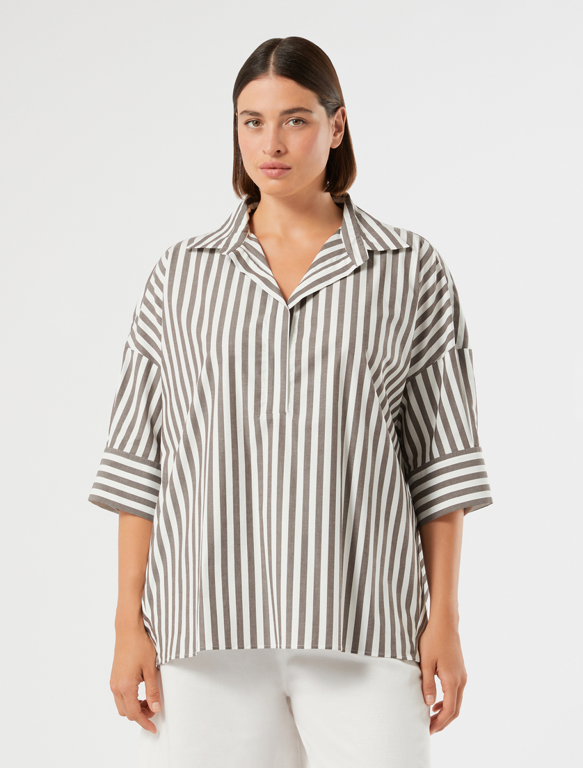 Tunique en popeline de coton - CHOCOLAT - Marina Rinaldi - 3