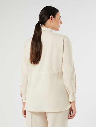 Natural stretch wool tunic - ECRU - Marina Rinaldi - 4