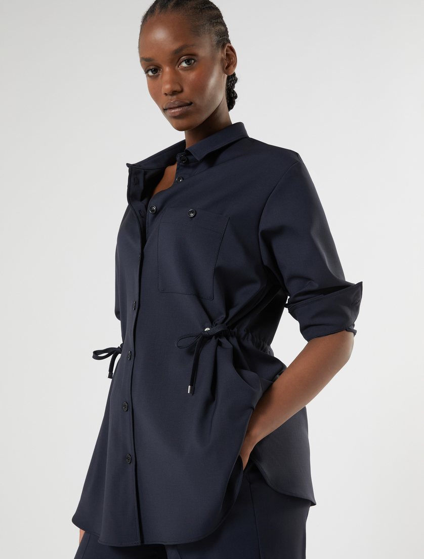 Natural stretch wool tunic - MIDNIGHTBLUE - Marina Rinaldi - 5