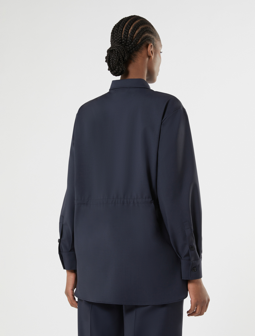 Natural stretch wool tunic - MIDNIGHTBLUE - Marina Rinaldi - 4