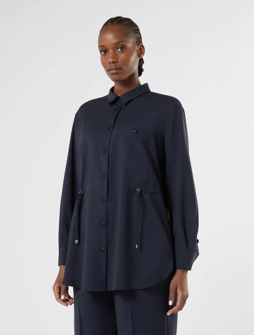 Natural stretch wool tunic - MIDNIGHTBLUE - Marina Rinaldi - 3