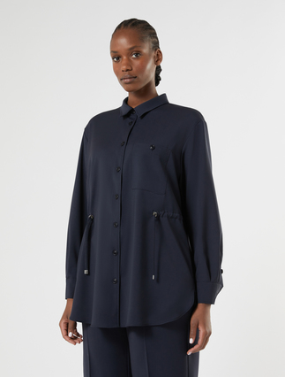 Natural stretch wool tunic - MIDNIGHTBLUE