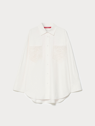 Embroidered poplin shirt - Marina Rinaldi