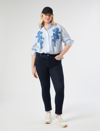 Embroidered poplin shirt - Marina Rinaldi